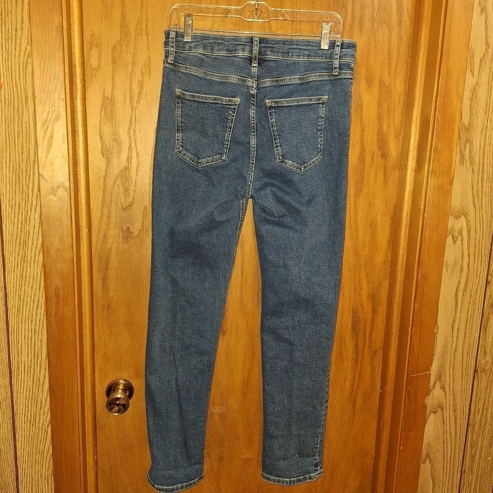 🌟 Boden Slim Straight Jeans Womens Size 8 Dark Mid Rise Full Length